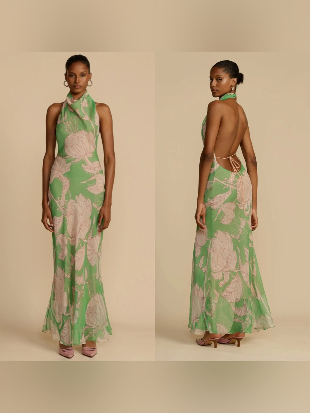 NWT Arcina Ori Josefine open back maxi Dress